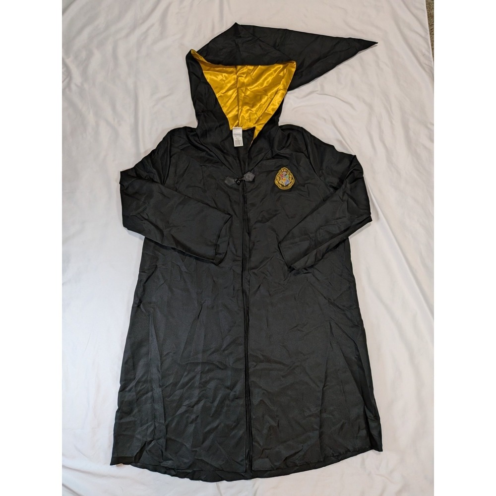 Harry Potter Wizarding World Hogwarts Robe Black Gold Kids L-XL Costume